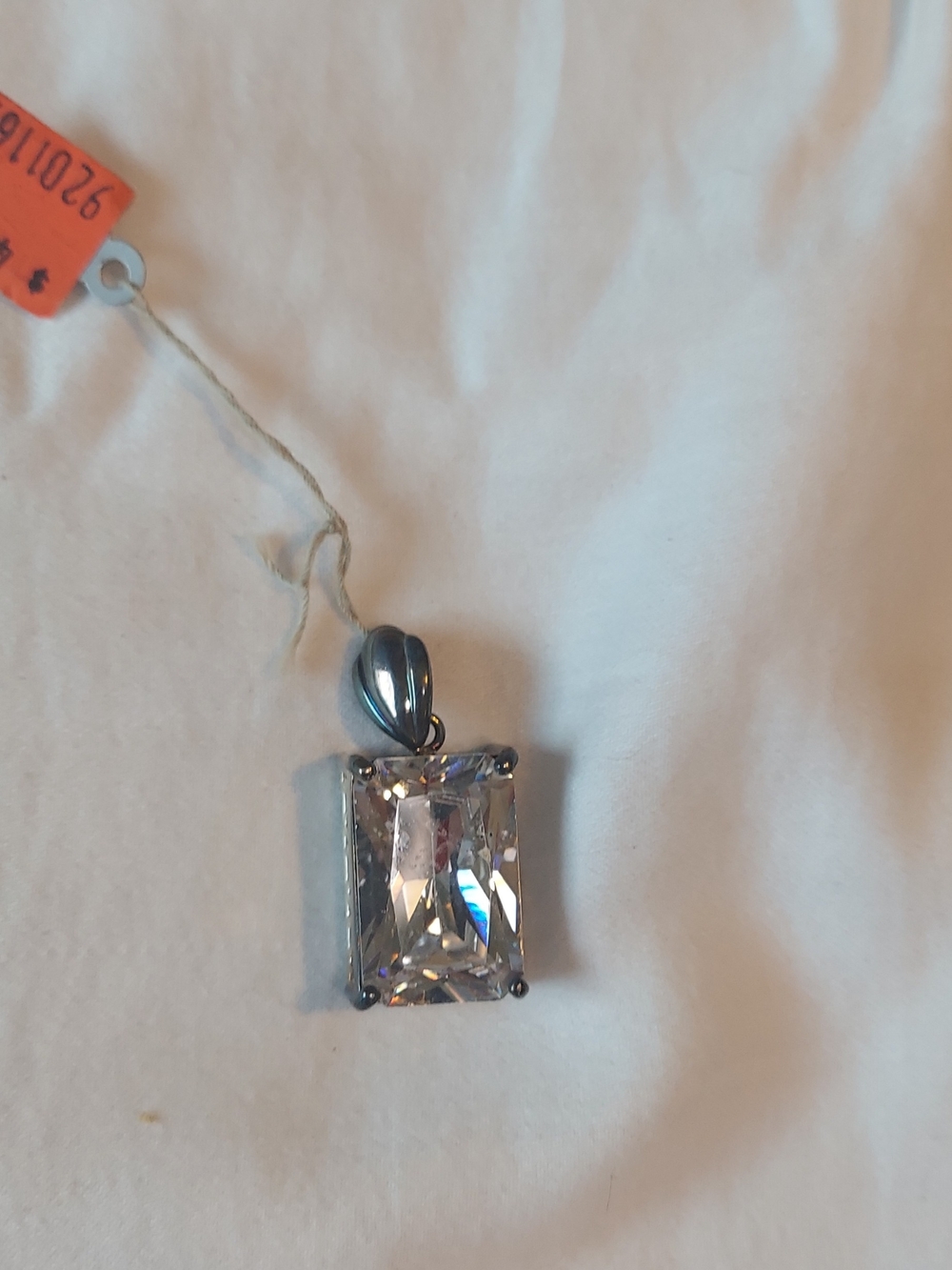 Rectangular Clear Crystal Pendant